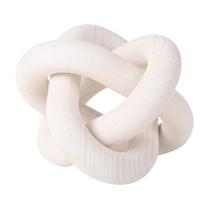 Decoração decorativa de madeira Knot Chain Link Decor DEERWIN 15cm - Branco Decoração decorativa de madeira Knot Chain Link Decor DEERWIN 15cm - Branco