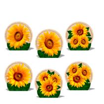 Decoração Display de mesa EVA Girassol festa 6 Unidade