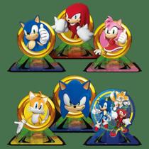 Decoração Display de mesa festa Sonic Aniversário 6 Unidades - Regina festa Decoração Display de mesa festa Sonic Aniversário 6 Unidades - Regina festa
