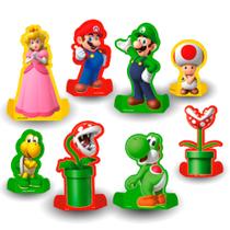 Decoração Display de mesa Super Mario festa Aniversário 8 un - Festcolor