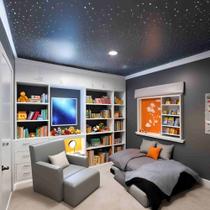Decoração Efeito Estrelado 200 Pontos Fibra Ótica Led Rgbw Quarto Decoração Efeito Teto Estrelado