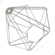 Decoração em Aramado Formato Diamante Grande Cromado - Um Toque de Sofisticação Para Seu Ambiente!