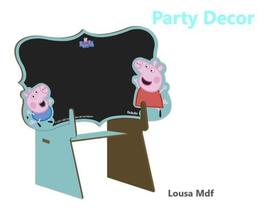 Decoração Enfeite De Festa Aniversário Peppa Pig Lousa Peq
