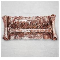 Decoração Enfeite Natal Placa Santa Ceia Natalina 38cm