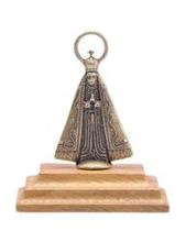 Decoração escultura Nossa Senhora Aparecida mini no pedestal