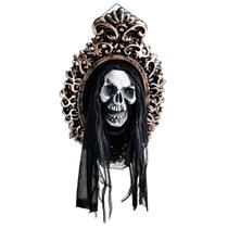 Decoração Espelho Caveira Sombria Halloween com Movimento Decoração Espelho Caveira Sombria Halloween com Movimento