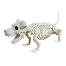 Decoração Esqueleto Cachorro Salsicha Halloween Branco Decoração Esqueleto Cachorro Salsicha Halloween Branco