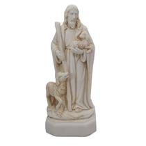 Decoração Estátua Imagem Religiosa Cristão em Resina Jesus Bom Pastor