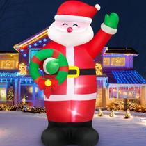 Decoração exterior LED de Natal Santa MICOCAH 244cm