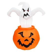 Decoração Fantasma Na Abóbora Inflável 120Cm Halloween Ydh