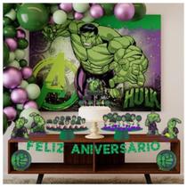 Decoração Festa Aniversário Hulk Kit Fácil Infantil pra Menino Com 39 Itens - Piffer