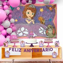 Decoração Festa Aniversário Infantil Menina Princesinha Sofia Com 39 Enfeites
