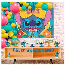 Decoração Festa Aniversário Stitch Infantil Com 39 Itens Decoração Festa Aniversário Stitch Infantil Com 39 Itens