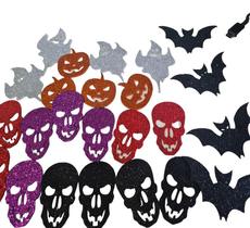 Decoração festa Halloween mini figuras em EVA glitter 24un Decoração festa Halloween mini figuras em EVA glitter 24un