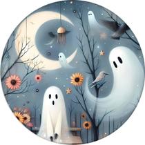 Decoração Festa Halloween Painel Redondo Sublimado com Fantasmas Grande 1,50 cm + Suporte Decoração Festa Halloween Painel Redondo Sublimado com Fantasmas Grande 1,50 cm + Suporte