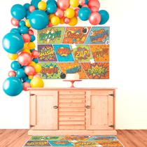 Decoração festa Herois Painel TNT GIGANTE 1,40m aniversário