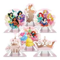 Decoração festa Princesas Disney Display de mesa 6 Unidades