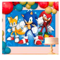Decoração festa Sonic Painel TNT GIGANTE 1,40m aniversário