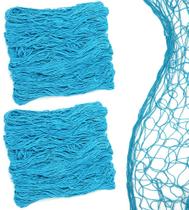 Decoração: Fish Net Bluetable Turquesa, 122 cm x 366 cm, pacote com 2 unidades