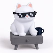 Decoração Gato Descolado 3D para Quem Ama Gatos! Decoração Gato Descolado 3D para Quem Ama Gatos!