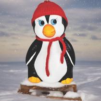 Decoração Geladeira Pinguim Grande Com Touca