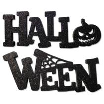Decoração Halloween Brilhante EVA Grosso 72cm Letreiro Preto Com Abobora e Teia de Aranha Decoração Halloween Brilhante EVA Grosso 72cm Letreiro Preto Com Abobora e Teia de Aranha
