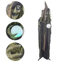 Decoração Halloween Bruxa do Pântano Boneco com Som e Luz - Cromus