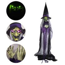 Decoração Halloween Bruxa Vanda Boneco com Som e Luz - Cromus