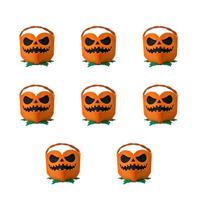 Decoração Halloween Caixa Surpresa 3D Caveira Abóbora Chapéu de Bruxa ou Caixão