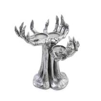 Decoração Halloween Castiçal Mãos de Zumbi Assustadoras Pra 3 velas Decoração Halloween Castiçal Mãos de Zumbi Assustadoras Pra 3 velas