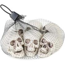 Decoração Halloween Conjunto Com 6 Crânios de Caveiras de Plastico pra Lapides e Cemitérios Decoração Halloween Conjunto Com 6 Crânios de Caveiras de Plastico pra Lapides e Cemitérios