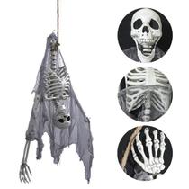 Decoração Halloween Esqueleto Articulado de Ponta Cabeça - Cromus