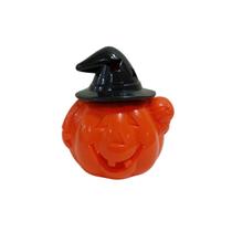 Decoração Halloween Mini Abóbora Com Chapéu de Bruxa