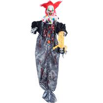 Decoração Halloween Palhaço Tommy Boneco Brinquedo Animatrônico Assassino Grande com Sensor Luz e Som Decoração Halloween Palhaço Tommy Boneco Brinquedo Animatrônico Assassino Grande com Sensor Luz e Som