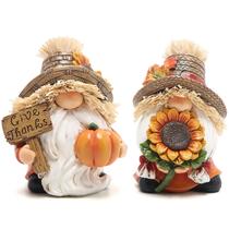 Decoração Hodao Fall Thanksgiving Pumpkin Gnomes x2