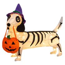 Decoração Iluminada de Halloween Skeleton Dachshund Dog 65cm Decoração Iluminada de Halloween Skeleton Dachshund Dog 65cm