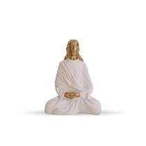 Decoração Imagem Estátua Jesus Cristo Meditando Em Gesso - 23 Cm - Várias Variedades