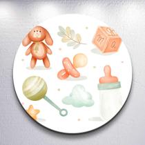 Decoração infantil festa com painel redondo capa Baby Bebe Dormindo tamanhos grande e mini