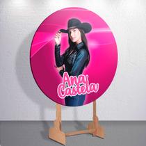 Decoração infantil festa com painel redondo capa Boiadeira Cantora tamanhos grande e mini