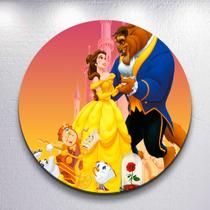 Decoração infantil festa com painel redondo capa Fera princesa Bela tamanhos grande e mini Decoração infantil festa com painel redondo capa Fera princesa Bela tamanhos grande e mini