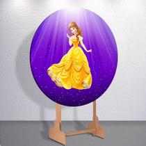 Decoração infantil festa com painel redondo capa Fera princesa Bela tamanhos grande e mini Decoração infantil festa com painel redondo capa Fera princesa Bela tamanhos grande e mini