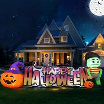 Decoração inflada com ventilador COMIN 11FT Halloween Pumpkin LED Decoração inflada com ventilador COMIN 11FT Halloween Pumpkin LED