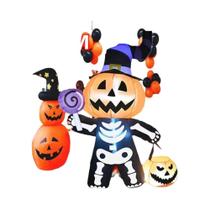 Decoração Inflável De Halloween Com Luzes LED Integradas Para Jardim, Festa Interna E Externa,
