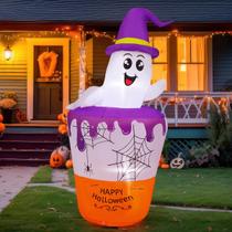 Decoração inflável de Halloween Ghost GOOSH 1,7 m com LEDs Decoração inflável de Halloween Ghost GOOSH 1,7 m com LEDs
