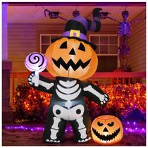 Decoração inflável de Halloween GOOSH Pumpkin Skull 1,8 m Decoração inflável de Halloween GOOSH Pumpkin Skull 1,8 m