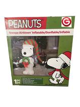 Decoração inflável de Natal Gemmy Snoopy 107 cm Decoração inflável de Natal Gemmy Snoopy 107 cm