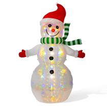 Decoração inflável de Natal Glitzhome 8 pés ICY Snowman com LEDs