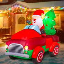 Decoração Inflável de Natal - Papai Noel de 2m com LED Thuodo