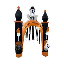 Decoração Inflável De Terror Para Halloween Com Luzes LED Integradas, Acessório Para Festa Ao Ar