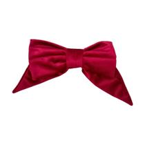 Decoração Laço Burgundy de Veludo Vermelho 17cm - 1 Unidade - Cromus